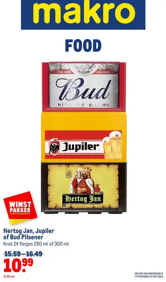 Makro Hertog Jan, Jupiler of Bud Pilsener aanbieding