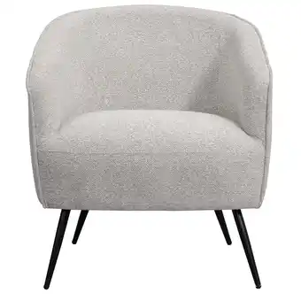 Leen Bakker Fauteuil Carlton - bouclé stof - lichtgrijs aanbieding