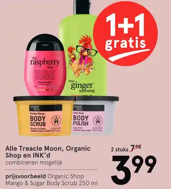 Etos Alle Treacle Moon, Organic Shop en Ink'd 250ml aanbieding