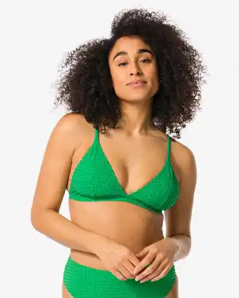 HEMA HEMA Dames Triangel Bikinitop Groen (groen) aanbieding