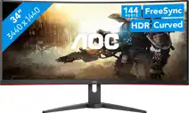 Bol.com AOC G2 CU34G2XE - WQHD Ultrawide Curved Gaming Monitor - 144Hz - 34 Inch aanbieding