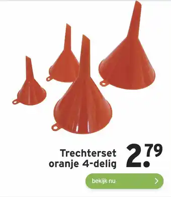 GAMMA Trechterset oranje 4-delig aanbieding