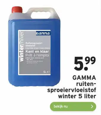 GAMMA GAMMA ruiten- sproeiervloeistof winter 5 liter aanbieding