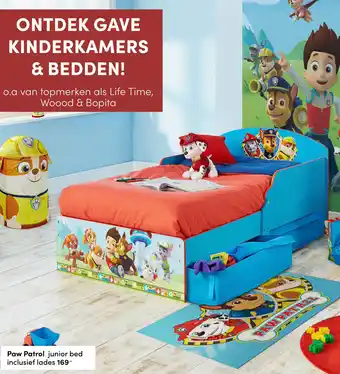 Baby & Tiener Paw Patrol junior bed inclusief lades aanbieding