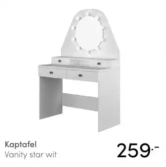 Baby & Tiener Kaptafel Vanity star wit aanbieding