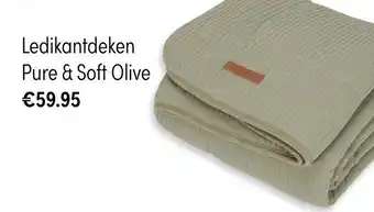 Baby & Tiener Ledikantdeken Pure & Soft Olive aanbieding