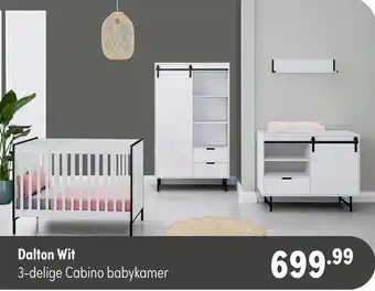 Baby & Tiener Dalton Wit 3-delige Cabino babykamer aanbieding