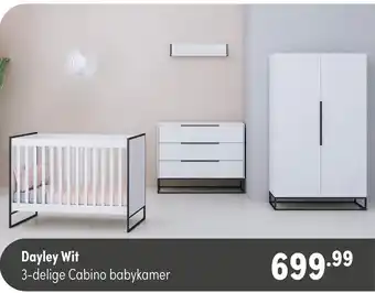 Baby & Tiener Dayley Wit 3-delige Cabino babykamer aanbieding