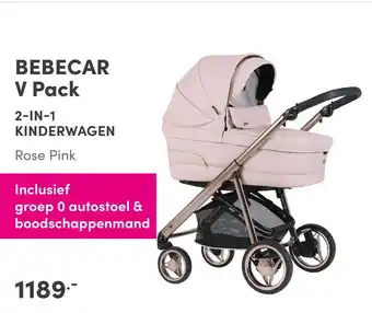 Baby & Tiener Bebecar V Pack 2-In-1 Kinderwagen Rose Pink aanbieding