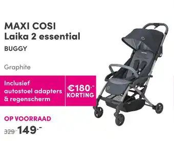 Baby & Tiener Maxi Cosi Laika 2 Essential Buggy Graphite aanbieding