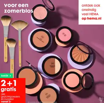 HEMA Gezichtspoeders en kwasten aanbieding