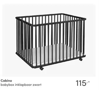 Baby & Tiener Cabino babybox inklapbaar zwart aanbieding