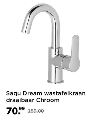 Saniweb Saqu Dream wastafelkraan draaibaar Chroom aanbieding