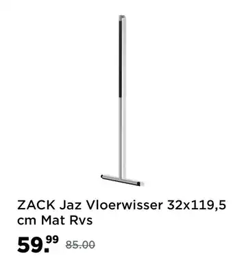 Saniweb ZACK Jaz VIloerwisser 32x119,5 cm Mat Rvs aanbieding