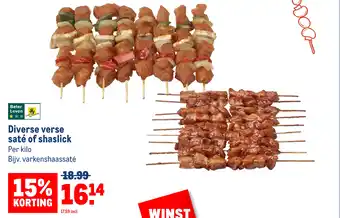 Makro Diverse verse sate of shaslick per kilo aanbieding