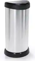 Bol.com Curver Decobin Push Prullenbak - 40L - Metallic - Recycled Kunststof aanbieding