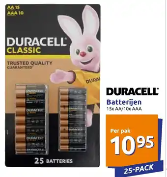 Action Duracell batterijen 15*AA/10*AAA aanbieding