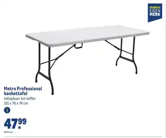 Makro Metro Professional bankettafel aanbieding