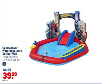 Makro Opblaasbaar waterspeelpark Spider-Man aanbieding