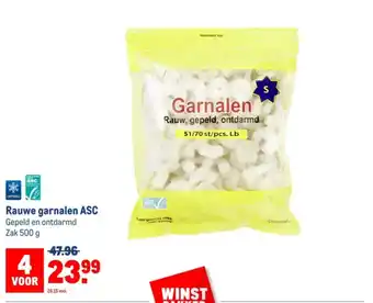 Makro Rauwe garnalen ASC aanbieding