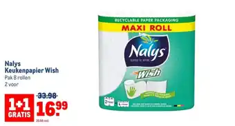 Makro Nalys Keukenpapier Wish aanbieding