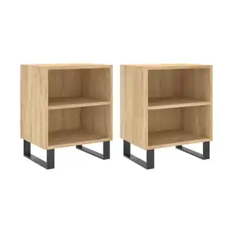 Spartoo Nachtkastjes Maison D'home Nachtkastjes 2 st 40x30x50 cm bewerkt hout sonoma eikenkleurig aanbieding