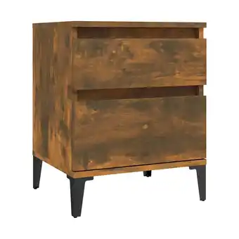 Spartoo Nachtkastjes Maison D'home Nachtkastje 40x35x50 cm gerookt eikenkleurig aanbieding