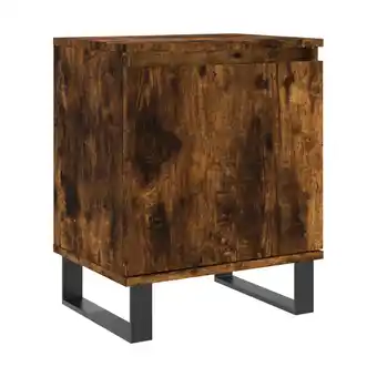 Spartoo Nachtkastjes Maison D'home Nachtkastje 40x30x50 cm bewerkt hout gerookt eikenkleurig aanbieding