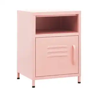 Spartoo Nachtkastjes Maison D'home Nachtkastje 35x35x51 cm staal roze aanbieding