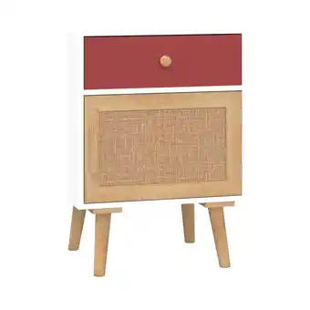 Spartoo Nachtkastjes Maison D'home Nachtkastje 40x30x55 cm bewerkt hout wit aanbieding