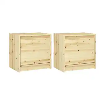 Spartoo Nachtkastjes Maison D'home Nachtkastjes 2st 40x30,5x40 cm massief vurenhout aanbieding