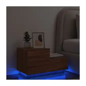 Spartoo Nachtkastjes Maison D'home Nachtkastje met LED-verlichting 70x36x40,5 cm aanbieding