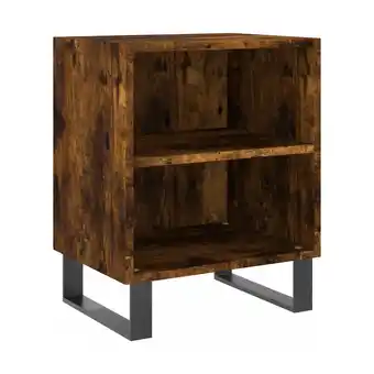 Spartoo Nachtkastjes Maison D'home Nachtkastje 40x30x50 cm bewerkt hout gerookt eikenkleurig aanbieding