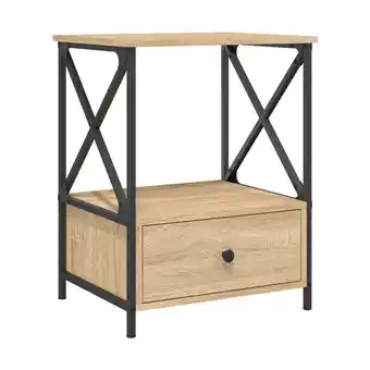 Spartoo Nachtkastjes Maison D'home Nachtkastje 50x41x65 cm bewerkt hout sonoma eikenkleurig aanbieding