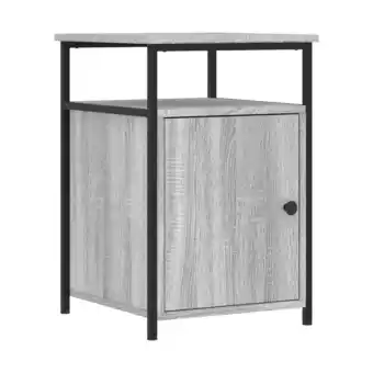 Spartoo Nachtkastjes Maison D'home Nachtkastje 40x42x60 cm bewerkt hout grijs sonoma eikenkleurig aanbieding