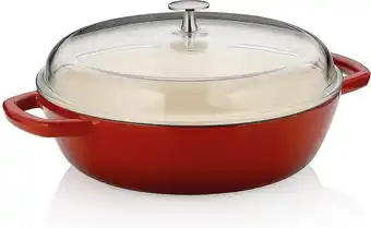 Bol.com Stoofpan met Deksel Ø 28 3.8 L Gietijzer Rood - Kela | Calido aanbieding