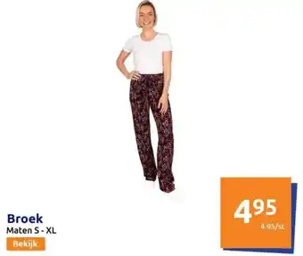 Action Broek Maten S-XL aanbieding