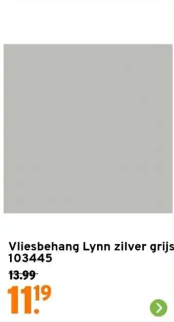 GAMMA Vliesbehang Lynn zilver grijs 103445 aanbieding