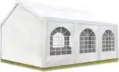 Bol.com Hoogwaardige Partytent 3x6 m van PE 450 N zeil tuintent feesttent waterdicht in Wit aanbieding