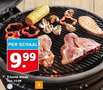 Hoogvliet T bone steak per schaal aanbieding