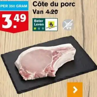 Hoogvliet Cote du porc 350 gram aanbieding