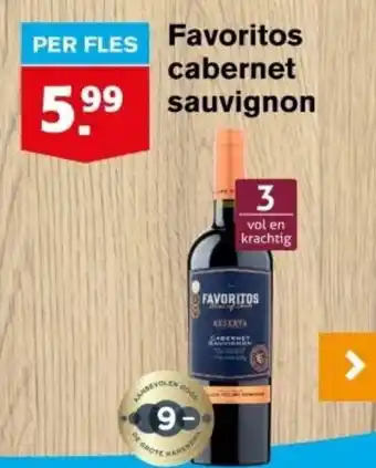 Hoogvliet Favoritos cabernet sauvignon per fles aanbieding