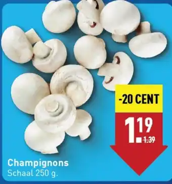 ALDI Champignons Schaal 250 g. aanbieding