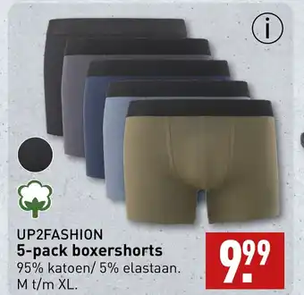 ALDI 5-pack boxershorts aanbieding