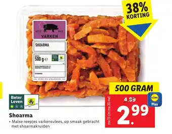 Lidl Shoarma 500 GRAM aanbieding