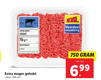 Lidl Extra mager gehakt 750 GRAM aanbieding