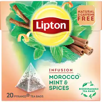 Dekamarkt Lipton Kruidenthee morrocco mint 20 zk aanbieding