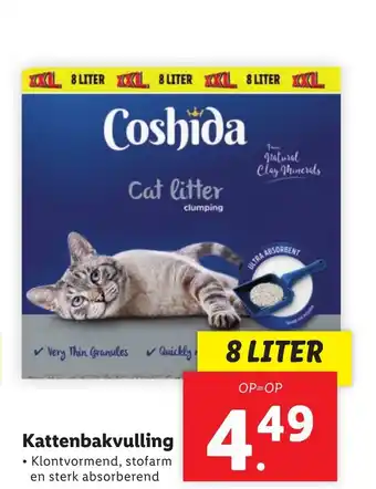 Lidl Kattenbakvulling 8 LITER aanbieding