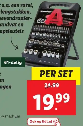 Lidl PARKSIDE Dopsleutelset 61-delig aanbieding