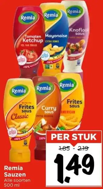 Vomar Voordeelmarkt Remia Sauzen 500 ml aanbieding